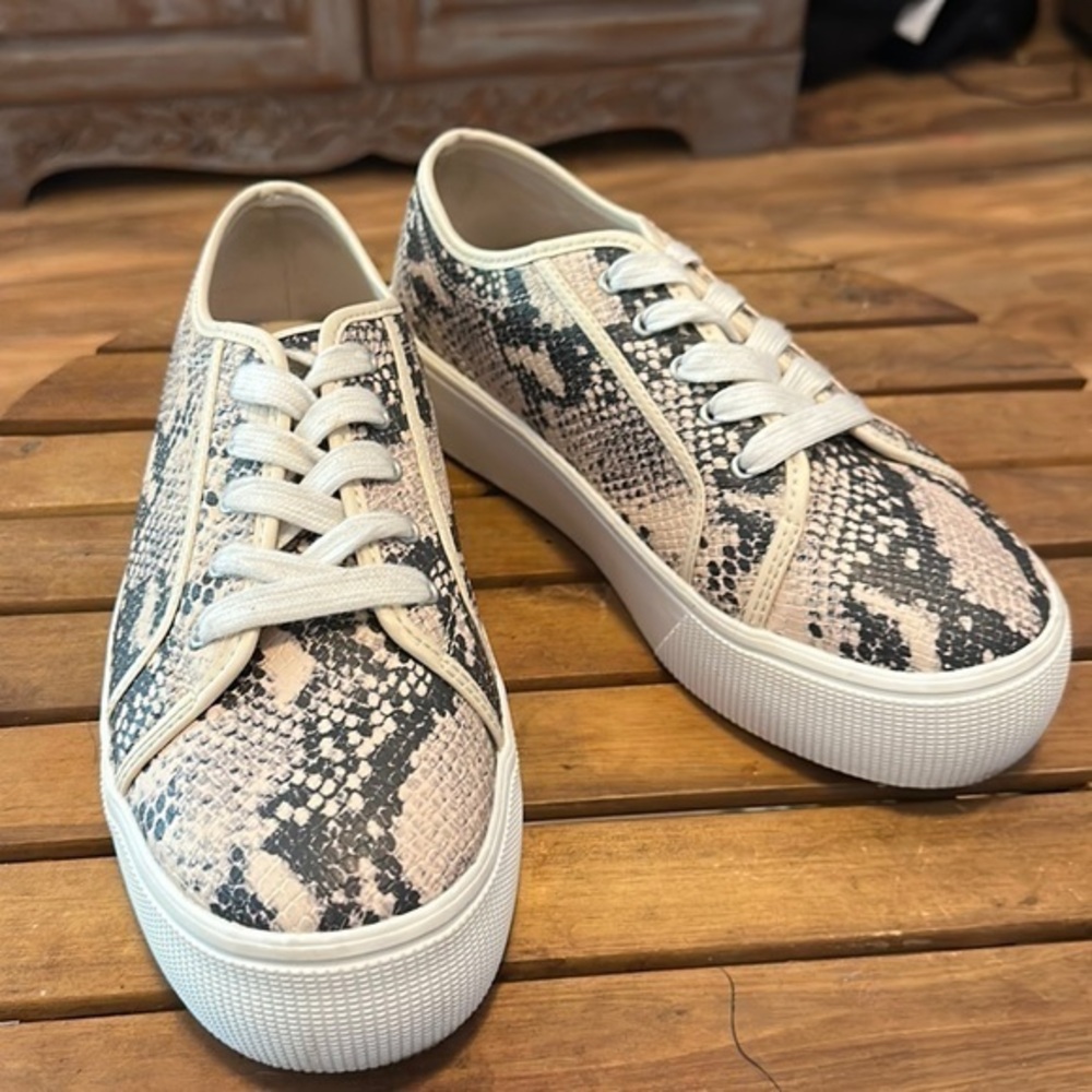 Torrid Snake Print Wide-Width Platform Sneaker. G… - image 1